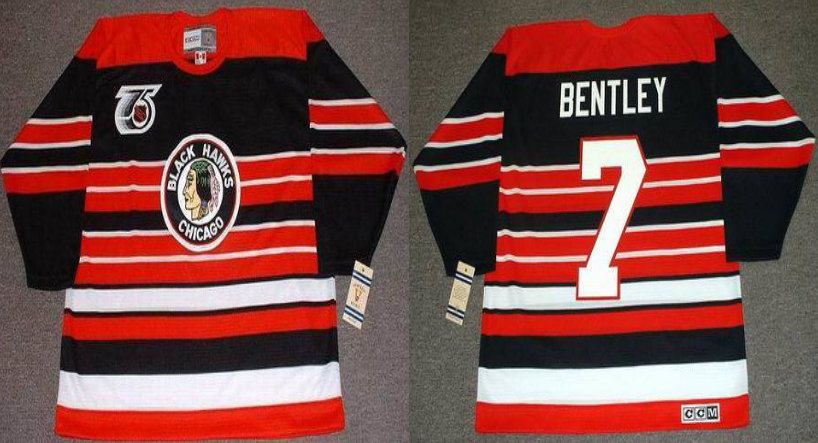 2019 Men Chicago Blackhawks #7 Bentley red CCM NHL jerseys